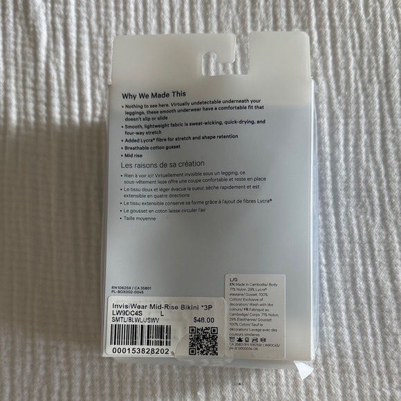 lululemon athletica InvisiWear Mid-Rise Bikini / L - Picture 2 of 4